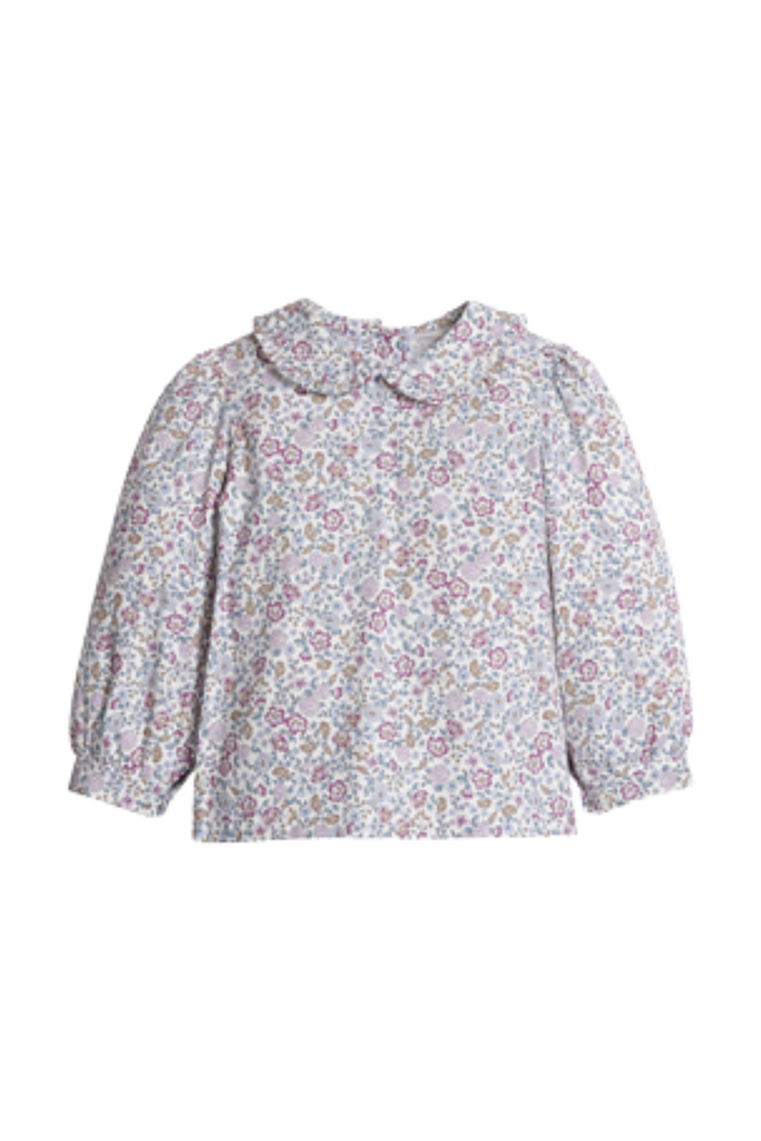 Little English - Margaux Floral Ruffled Peter Pan Blouse