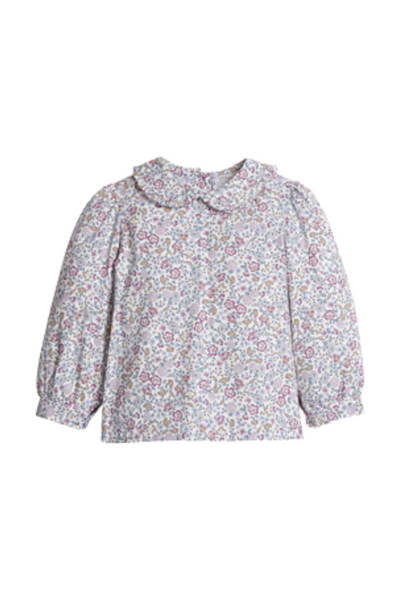 Little English - Margaux Floral Ruffled Peter Pan Blouse