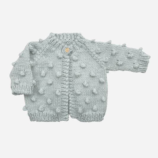 BLUEBERRY HILL - BBY - POPCORN CARDIGAN - BOWIE GREY