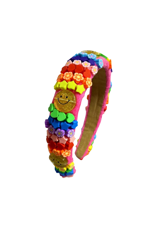 BARI LYNN -  ACC -  FULL 3D CHARM AMD SMILE HEADBAND - RAINBOW