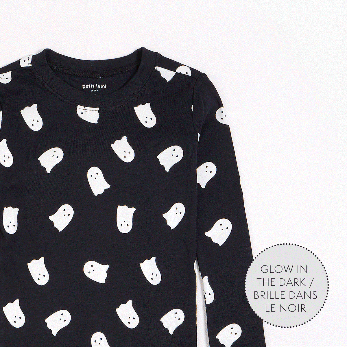 PETIT LEM - TG - 2PC PJ SET: L/S TOP + PANT KNIT - BLACK