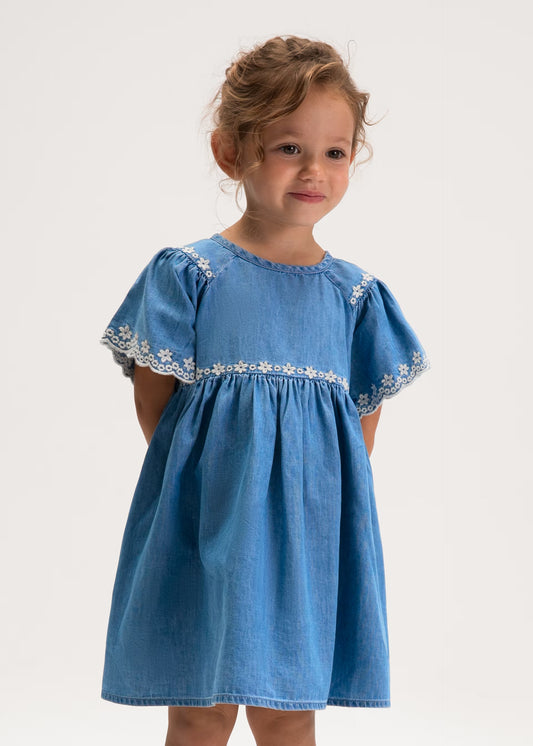 MAYORAL - BG - EMBROIDERED DRESS - MEDIUM