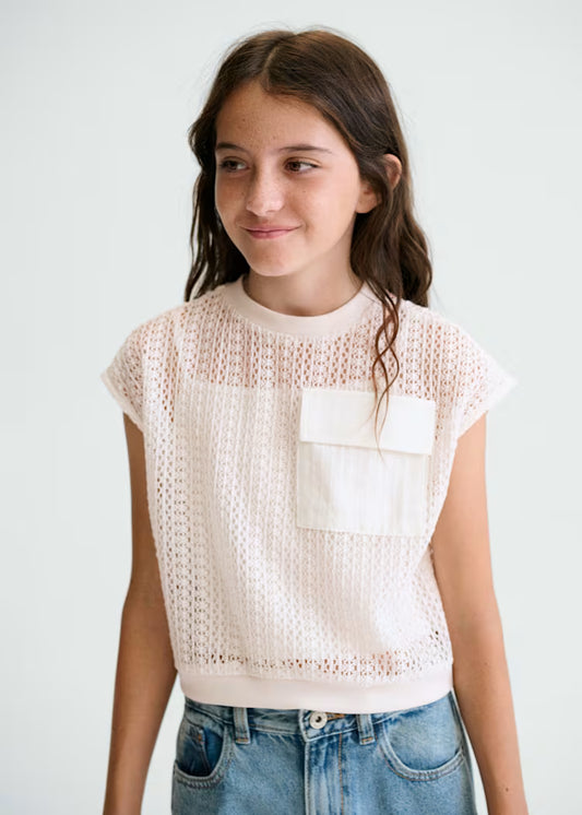 MAYORAL - BG - TWIN SET WITH POCKET - BONE