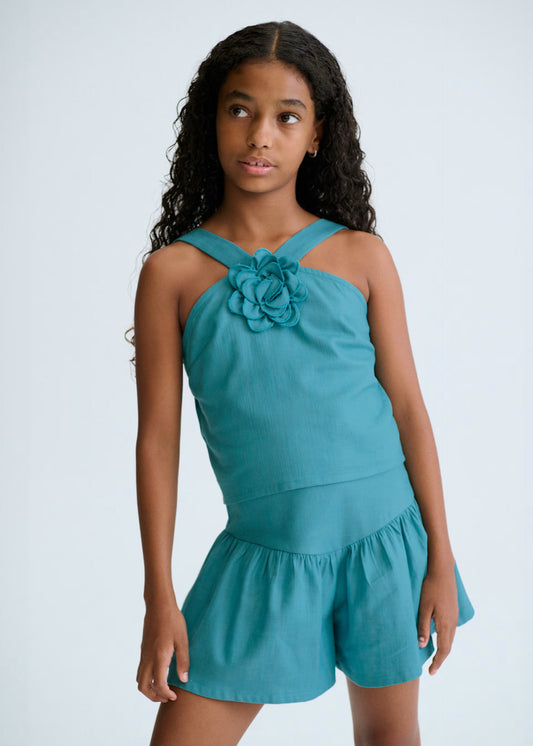 MAYORAL - BG - KNIT SET FLOWER - JADE