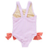 Pink Chicken - Pink Faux Embroidery Stripe Sutton Swimsuit