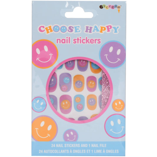 ISCREAM - ACC - HAPPY TIE DYE NAIL STICKERS AND NAIL FILE SET