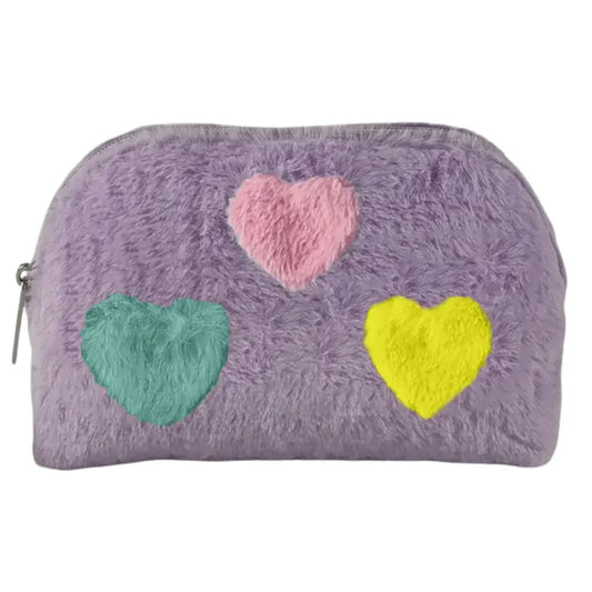ISCREAM - ACC - HEARTS COLOR BLOCK OVAL COSMETIC BAG - MULTI