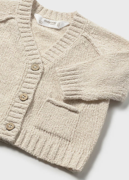 MAYORAL - BBY - KNIT CARDIGAN - WHEAT