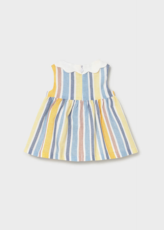 MAYORAL - BBY - STRIPES LINEN DRESS - MULTI