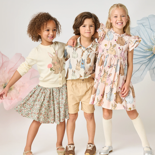 PINK CHICKEN - TG - GIRLS GIANNA SKIRT - YARROW FLORAL