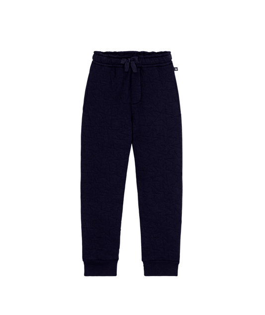 PETIT BATEAU - TB - BOY QUILTED PANTS - NAVY