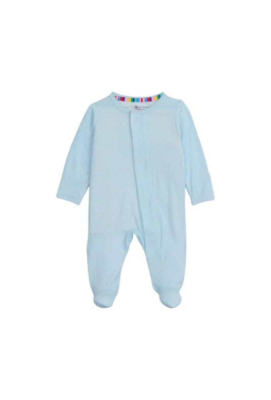 MAGNETIC ME - BBY - PIN DOT FOOTIE - BABY BLUE