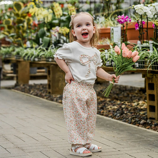 OH BABY! - TG - POPPY SPRIG OLIVIA SMOCK PANT - BLUSH