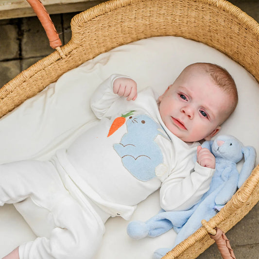 OH BABY! - BBY - PROFILE BUNNY WITH CARROT 2 PIECE SET - CREAM