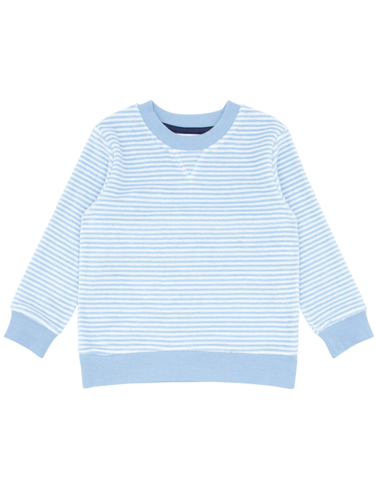 MINNOW - BB - UNISEX POWDER BLUE STRIPE FRENCH TERRY SWEATSHIRT - POWDER BLUE