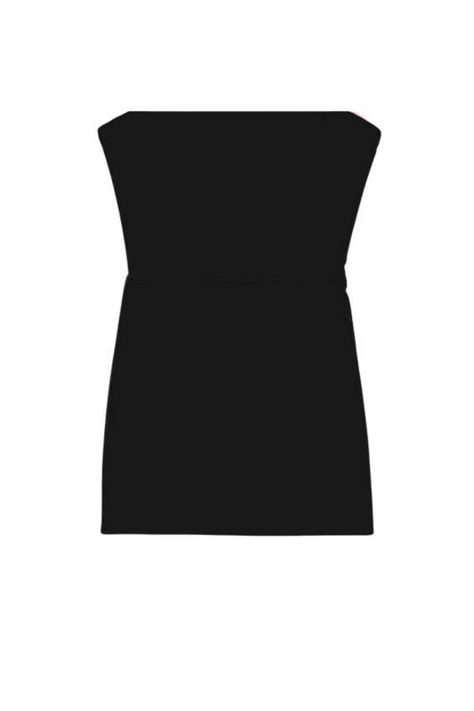 Katie J - BG - Tina Cocktail Dress With Bow Detail - Black/Baby Pink