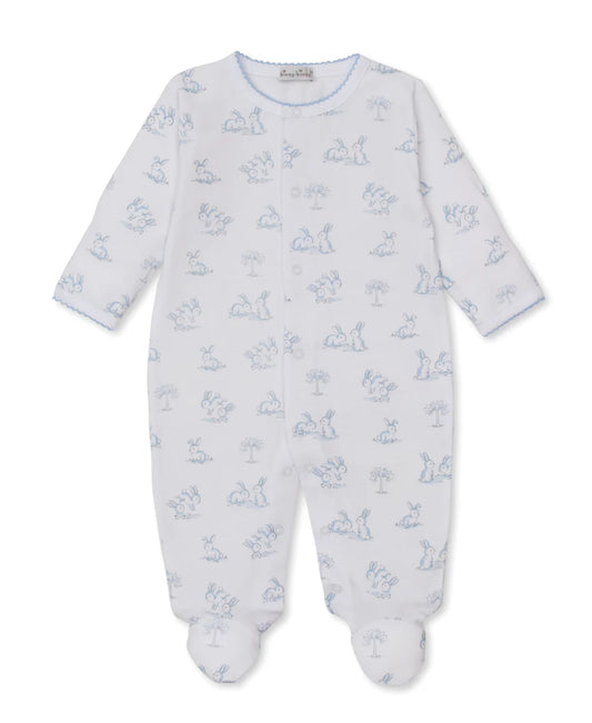 KISSY KISSY - BBY - FOOTIE PRT - SPRINGTIME BUNNY FUN - LIGHT BLUE