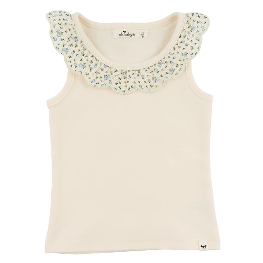 OH BABY! - BBY - BLOSSOM BELLA COLLAR TANK - SKY BLUE