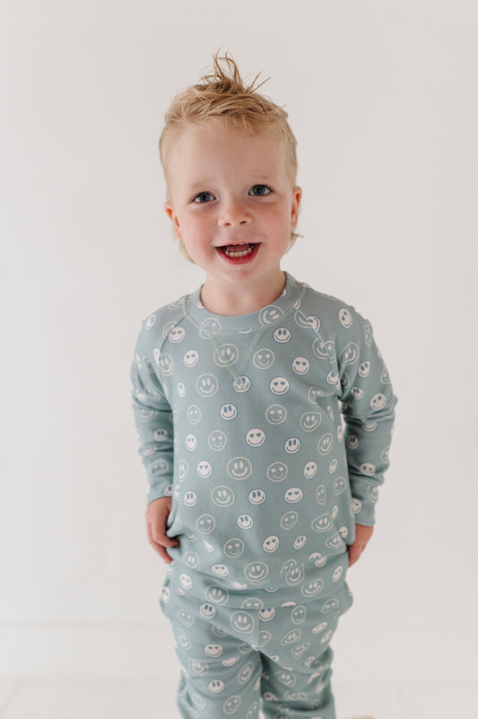 BABYSPROUTS - TB - BOY'S RAGLAN SWEATSHIRT - HEART EYES