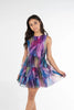 Nany Purple Organza Tiered Dress