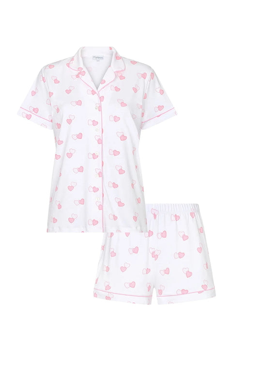 NELLAPIMA - BG - WOMEN'S SWEETHEART SHORT PJ SET - PINK