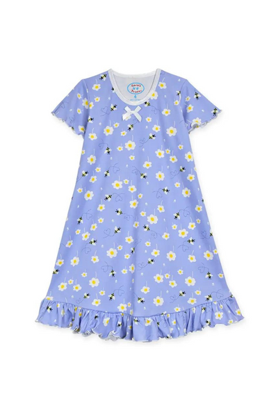 Happy Bees Ruffled Nightgown (2-6X)