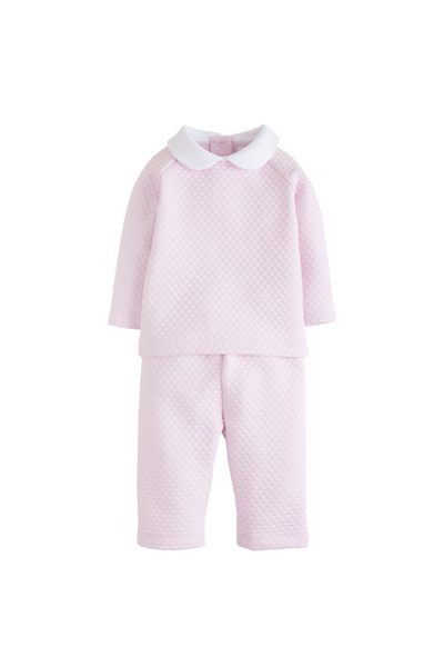 Pink Quilted Pant Set