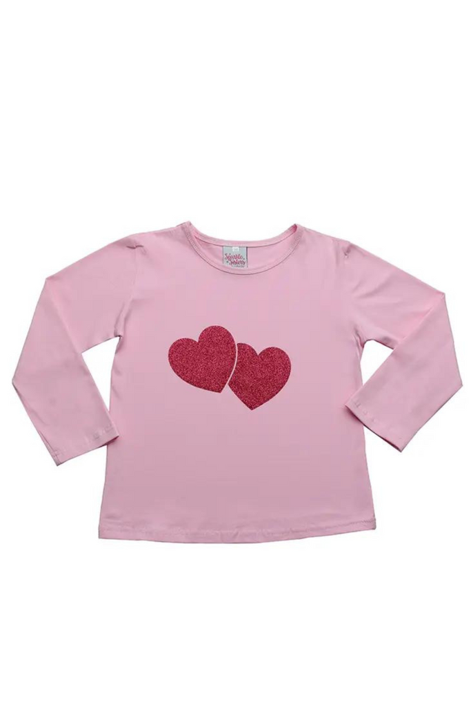 Double Heart Pink Long Sleeve T-Shirt (Infant)