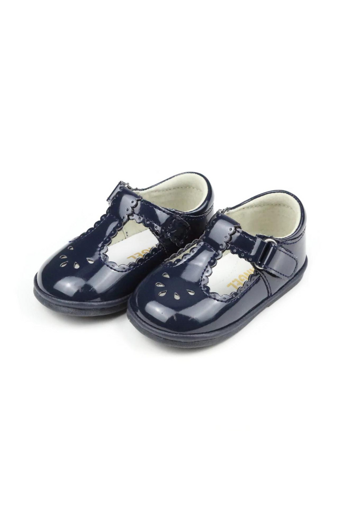 Dottie Perforated Patent MJ - Navy