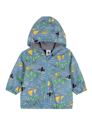 Petit Bateau - Boat Print Hooded Jacket (Infant)