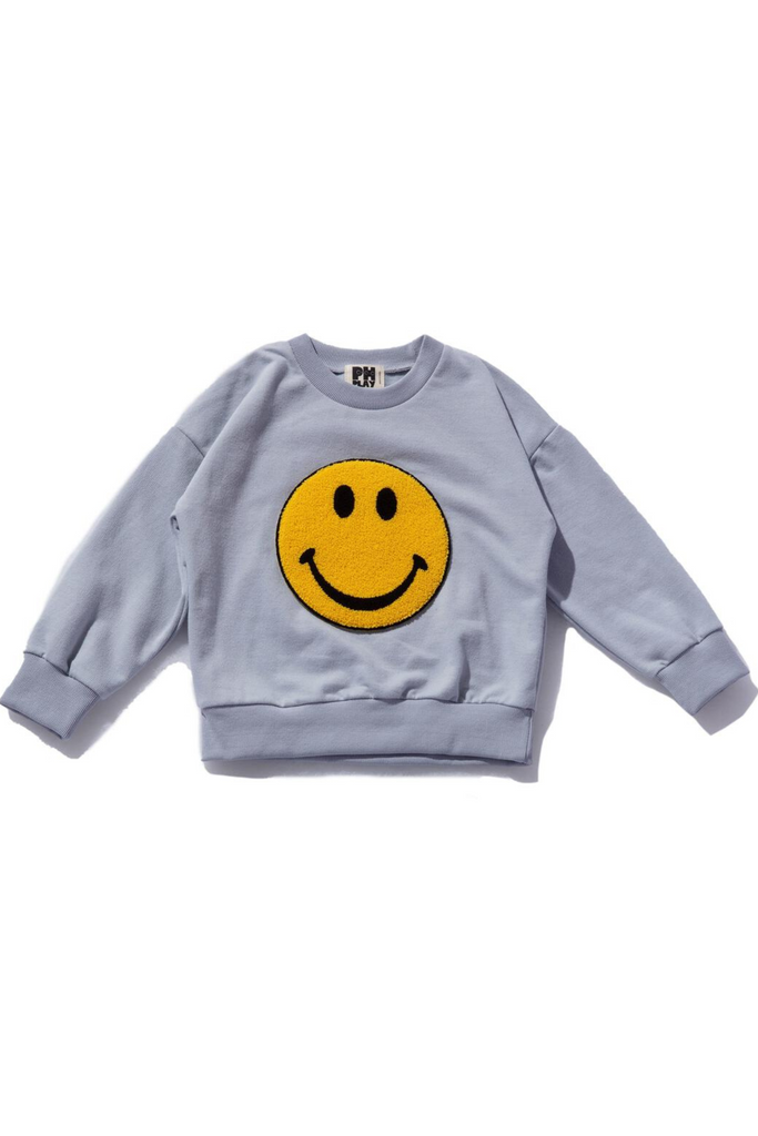 Smile Sweatshirt - Light Blue (2-6x)