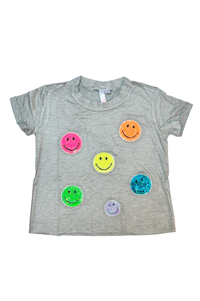 Smiley Face Patches Tee (7-16)