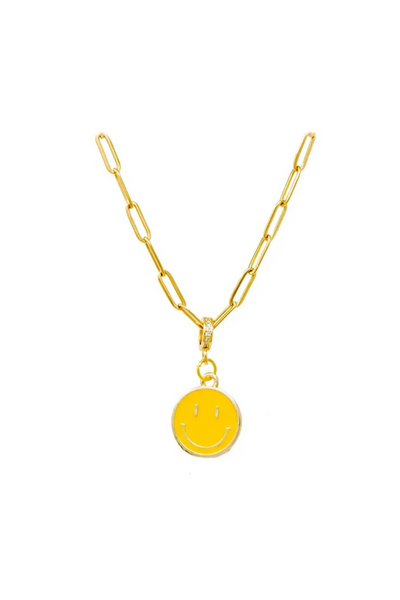 Yellow Happy Face Necklace