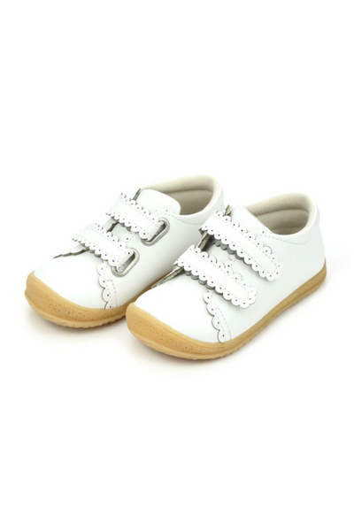 Marisa Scalloped Strap Sneaker - White
