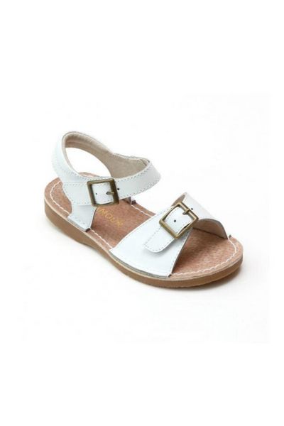 Sandal with Buckle White