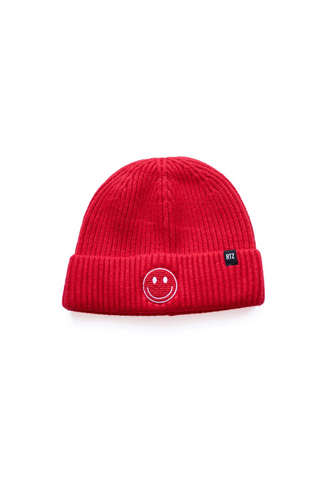 Red Smiley Face Beanie