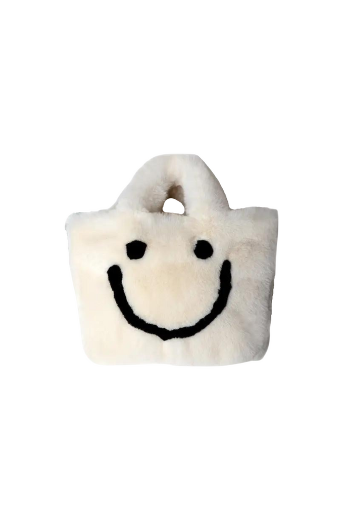 Happy Faux Fur Bag - Ivory