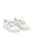 Veja - White Shoe With Silver Velcro